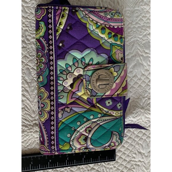 Vera Bradley Heather Pattern Turnlock Lightweight Wallet - Picture 7 of 14